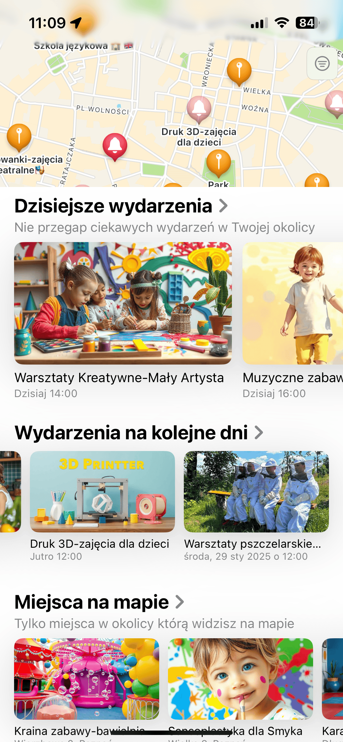 Zrzut ekranu aplikacji